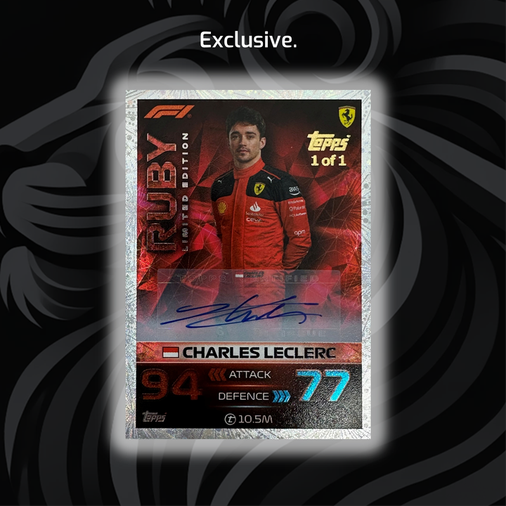 1/1 Charles Leclerc #LE28RG- Ruby - Auto 2023 Grand Prix Exclusive