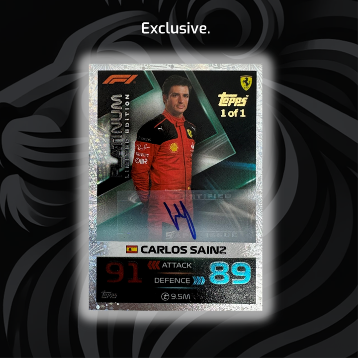1/1 Carlos Sainz #LE25CS - Platinum - Auto 2023 Grand Prix Exclusive