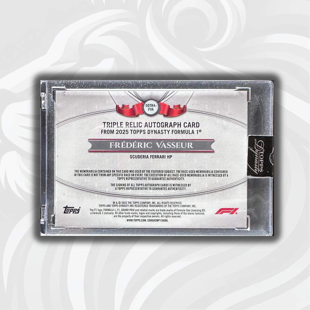 3/5 Frederic Vasseur #SDTRA-FVA - Triple Relic Autograph - 2025 Topps Dynasty Formula 1