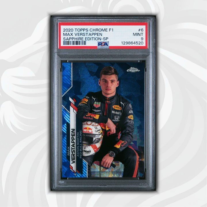 PSA 9 - Max Verstappen #6 - Sapphire Edition - SP - 2020 Topps Chrome F1