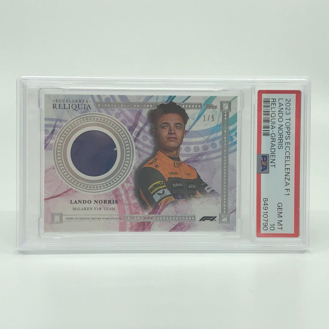 PSA 10 1/5 Gradient - Lando Norris - 2023 Eccellenza Reliquia
