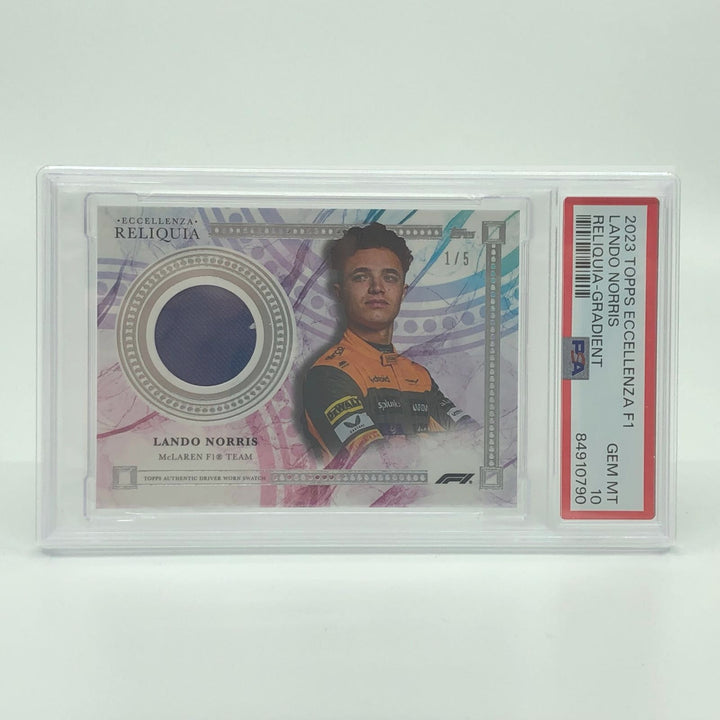 PSA 10 1/5 Gradient - Lando Norris - 2023 Eccellenza Reliquia