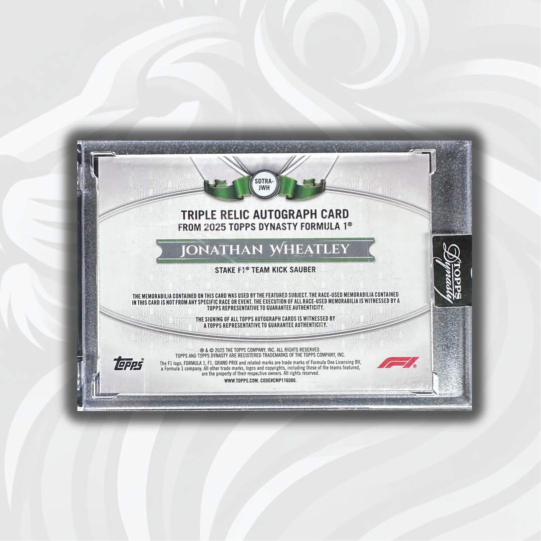 5/5 Jonathan Wheatley #SDTRA-JWH - Triple Relic Autograph - 2025 Topps Dynasty Formula 1