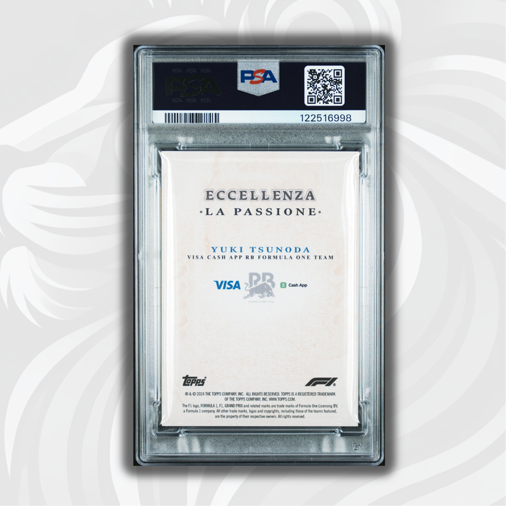 PSA 10 - 1/1 Yuki Tsunoda - La Passione - Gold - 2024 Topps Eccellenza F1