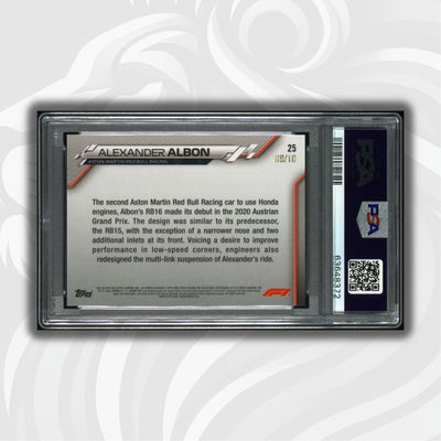 PSA 9 - 09/10 Alex Albon #25 - Sapphire - Purple -2020 Topps Chrome F1