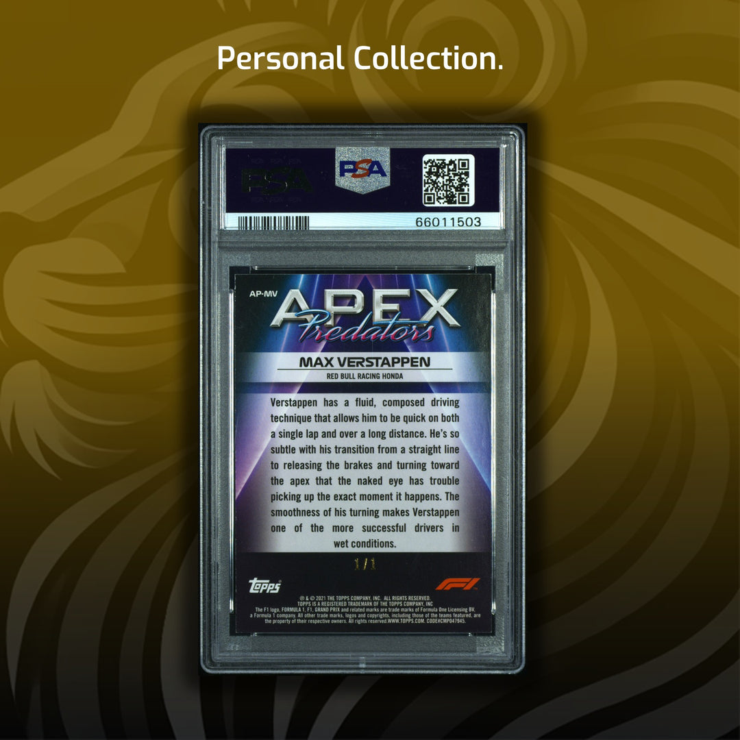 PSA 8 - 1/1 Max Verstappen #APMV - Apex Predators - Foilfractor - 2021 Topps Formula 1