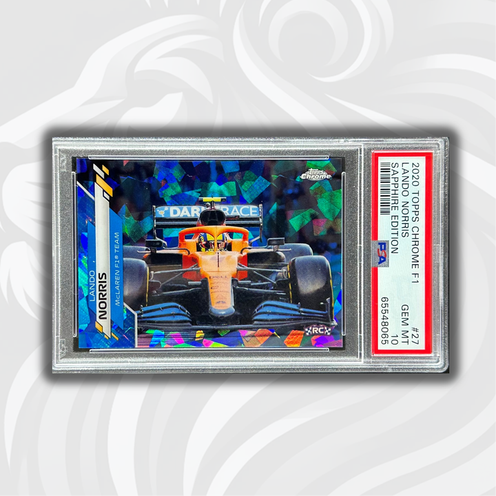 PSA 10 - Lando Norris #27 - Sapphire - 2020 Topps Chrome F1 - Rookie Card
