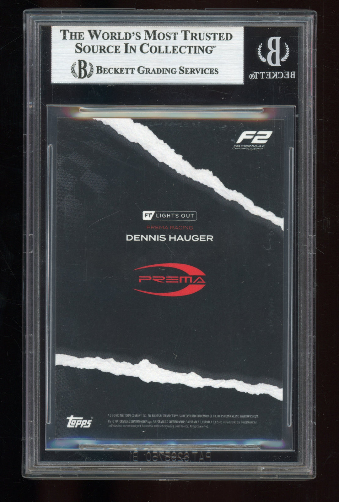 BGS 9 - 07/15 Dennis Hauger - F2 - Purple - 2022 Topps Lights Out F1