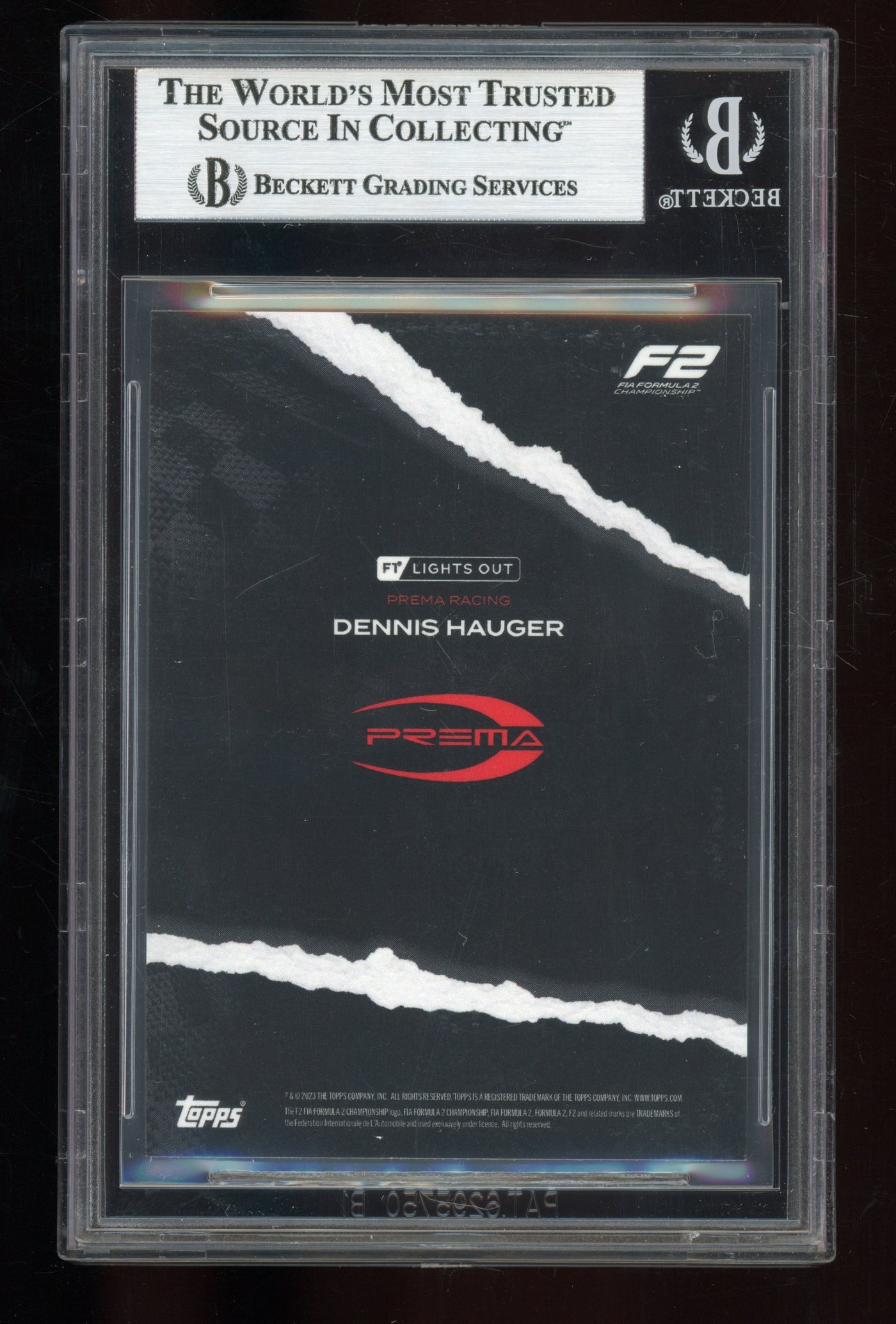 BGS 9 - /15 Dennis Hauger - F2 - Purple - 2022 Topps Lights Out F1
