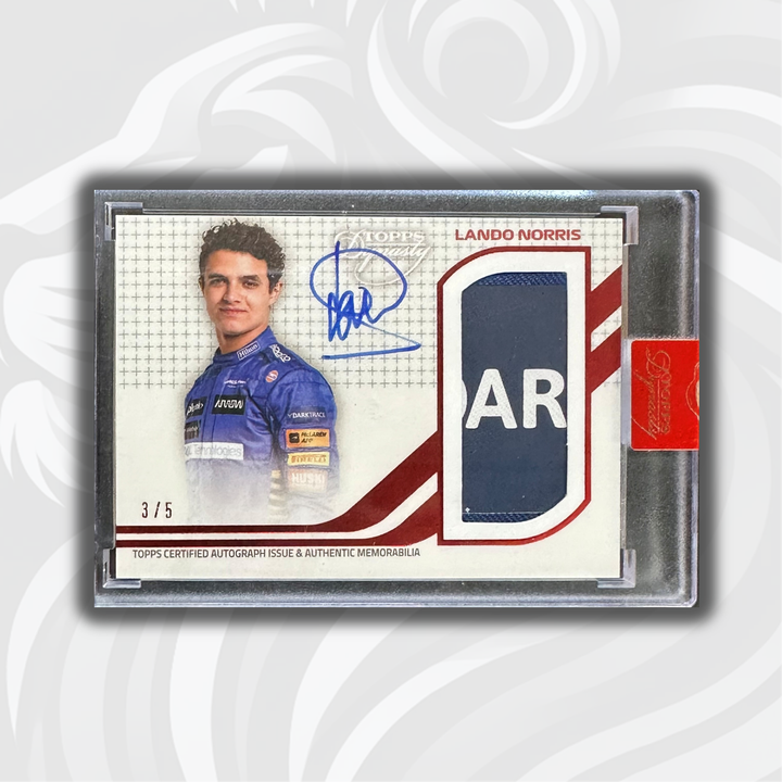 3/5 Red - Lando Norris - 2021 Dynasty Autograph Patch  #DAP-LNI