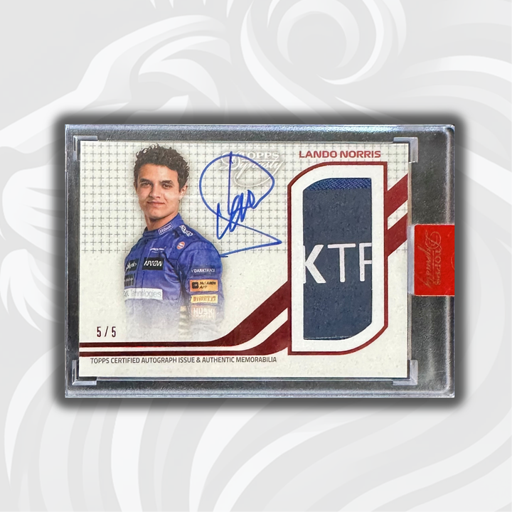5/5 Red - Lando Norris - 2021 Dynasty Autograph Patch #DAP-LNI