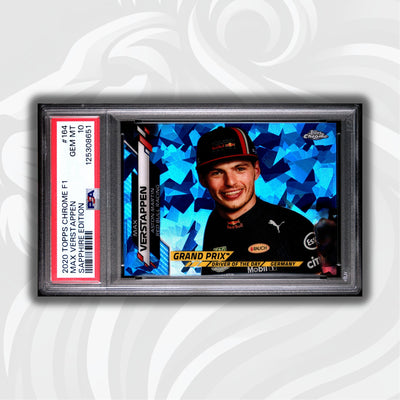 PSA 10 Max Verstappen #164 2020 Topps Chrome F1 Sapphire Edition Driver of the Day Germany