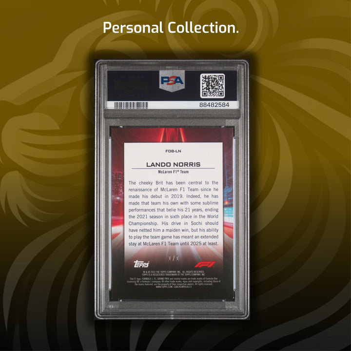 PSA 8.5 - 1/1 Lando Norris #FOBLN - Flash of Brilliance - Foilfractor - 2022 Topps Formula 1