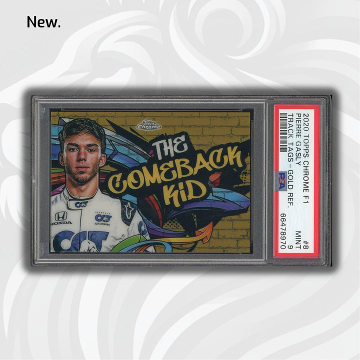 PSA 9 - 36/50 - Pierre Gasly #8 - Track Tags - Gold - 2020 Topps Chrome F1