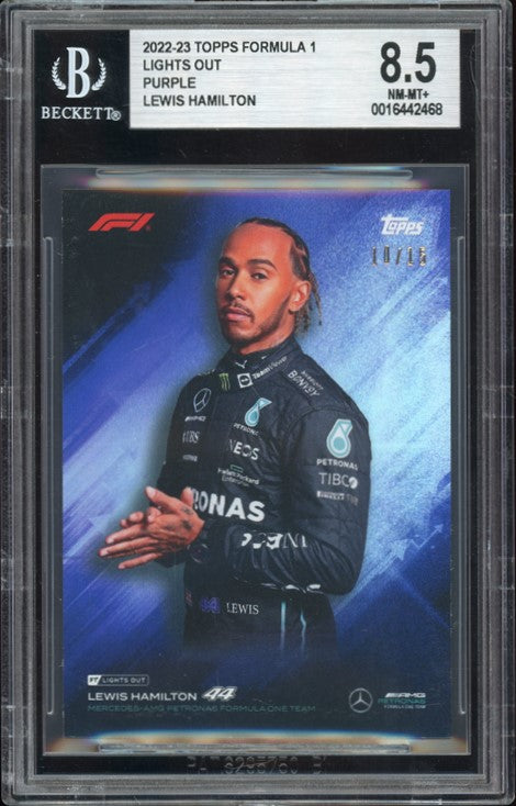 BSG 8.5 - /15 Lewis Hamilton - Purple - 2022 Topps Lights Out F1