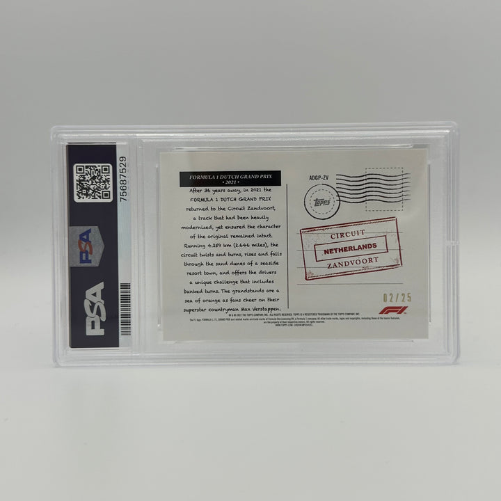 PSA 9 - 02/25 ART DU GRAND PRIX #ADGPZV - DUTCH GRAND PRIX 2021 - ORANGE