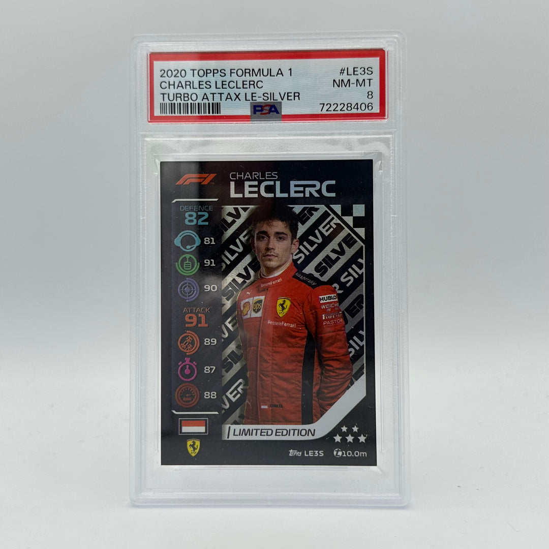 PSA 8 -   CHARLES LECLERC  #LE3S - LIMITED EDITION - SILVER