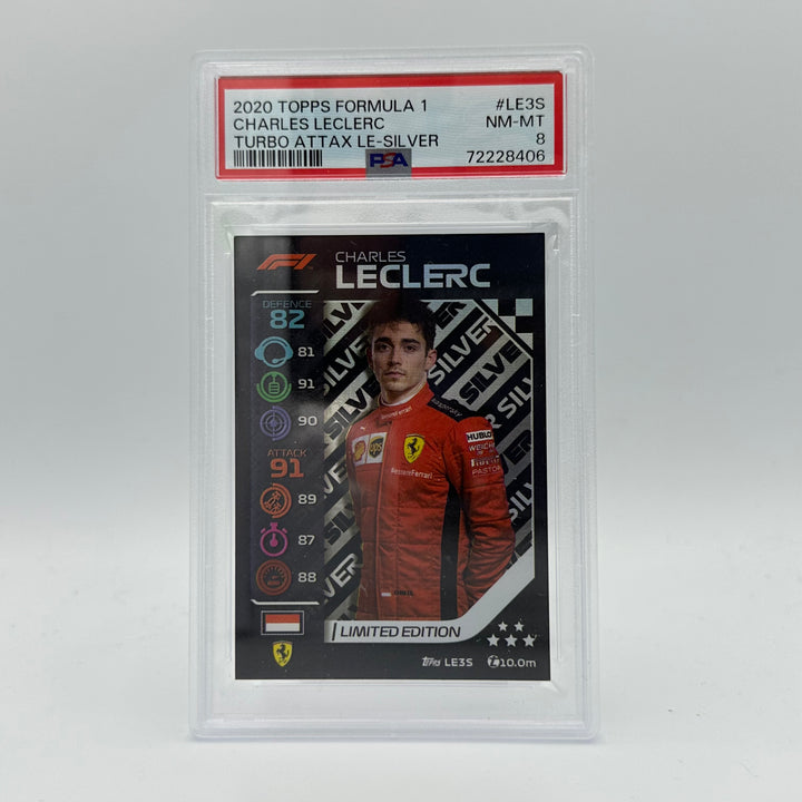 PSA 8 -   CHARLES LECLERC  #LE3S - LIMITED EDITION - SILVER
