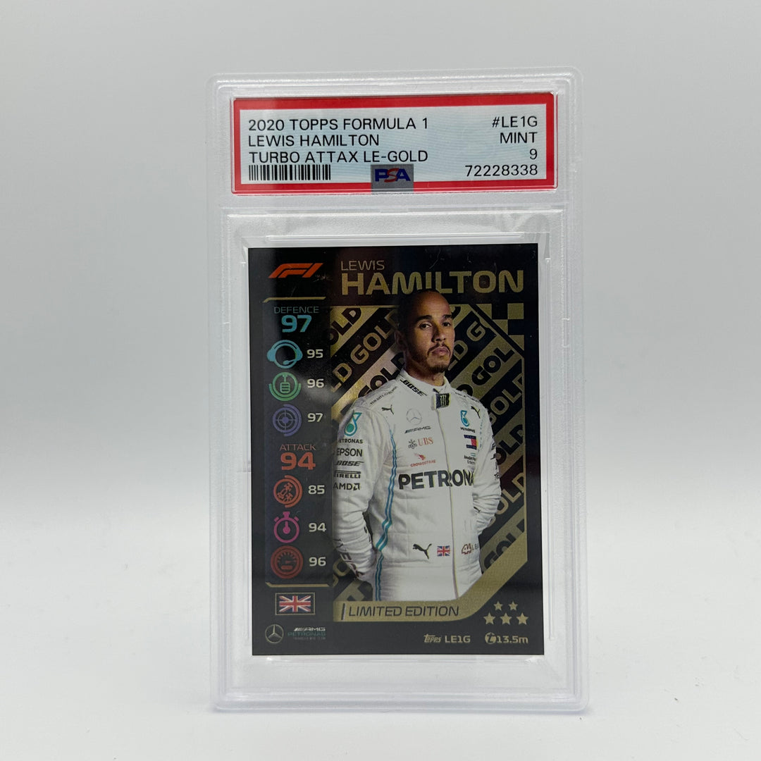 PSA 9 -   LEWIS HAMILTON  #LE1G - LIMITED EDITION - GOLD