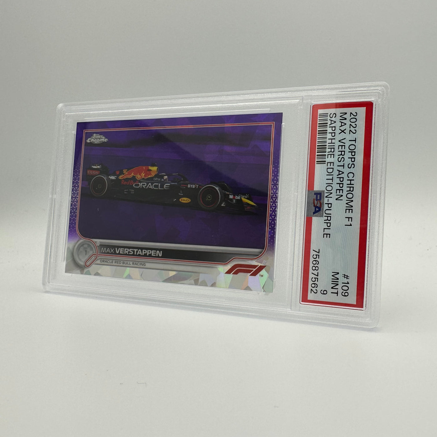 PSA 9 - 04/10 MAX VERSTAPPEN #109 - SAPPHIRE EDITION - PURPLE