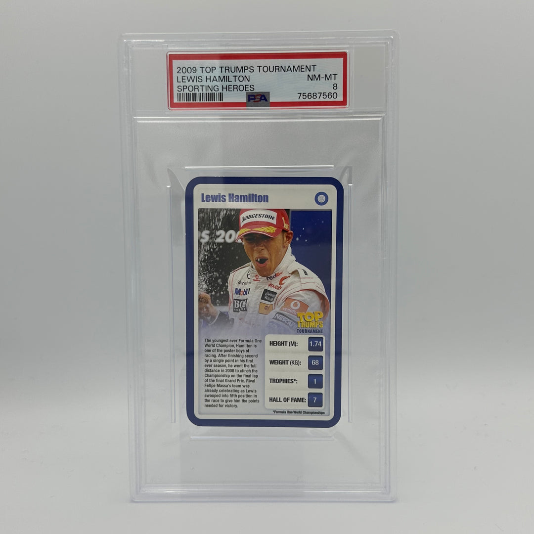 PSA 8 - LEWIS HAMILTON #NM-MT - 2009 TOP TRUMPS TOURNAMENT SPORTING HEROES