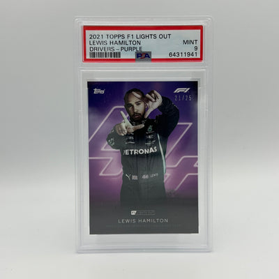 PSA 9 - 21/25 Lewis Hamilton - Drivers - Purple Parallel
