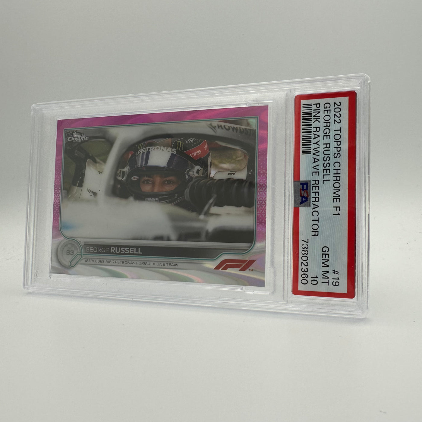 PSA 10 - 63/75 GEORGE RUSSELL #19 -  PINK RAYWAVE REFRACTOR