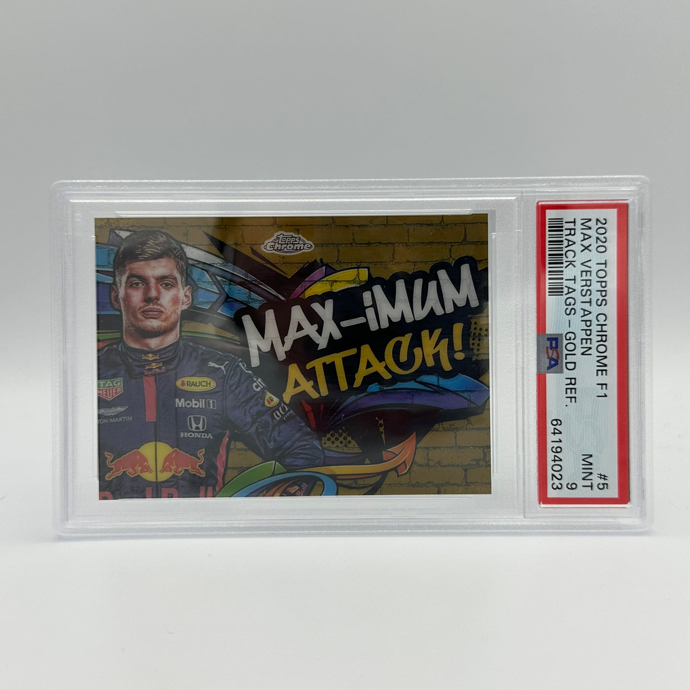 PSA 9 - 47/50 MAX VERSTAPPEN #5 - TRACK TAGS - GOLD REFRACTOR