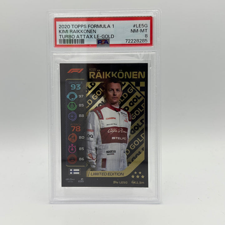 PSA 8 -   KIMI RAIKKONEN  #LE5G - LIMITED EDITION - GOLD