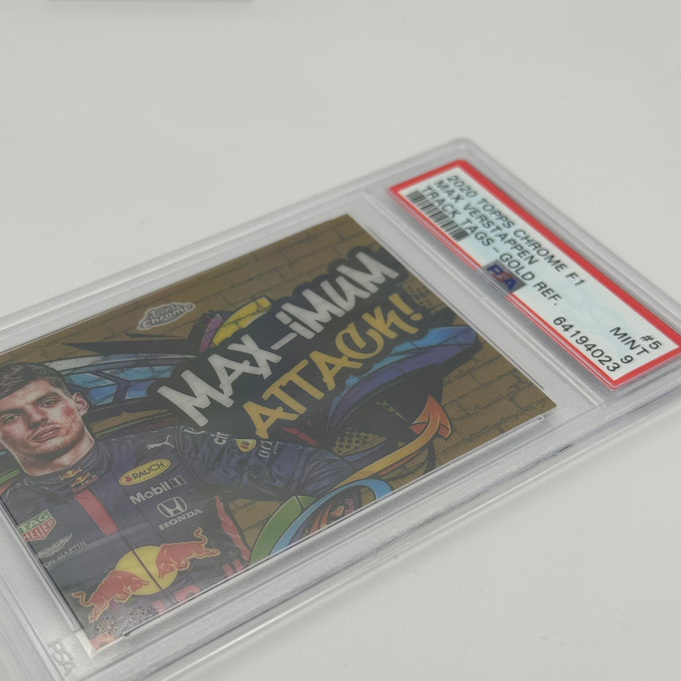 PSA 9 - 47/50 MAX VERSTAPPEN #5 - TRACK TAGS - GOLD REFRACTOR