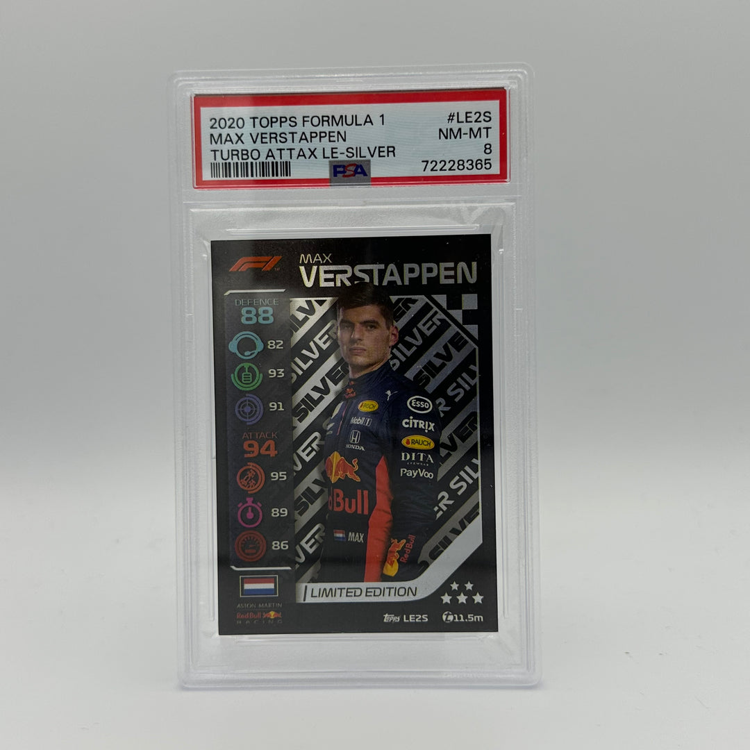 PSA 8 -   MAX VERSTAPPEN  #LE2S - LIMITED EDITION - SILVER
