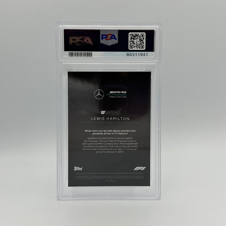 PSA 9 - 21/25 Lewis Hamilton - Drivers - Purple Parallel