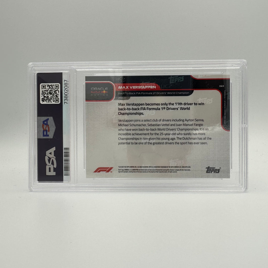 PSA 9 - 71/99 MAX VERSTAPPEN #63 - RED