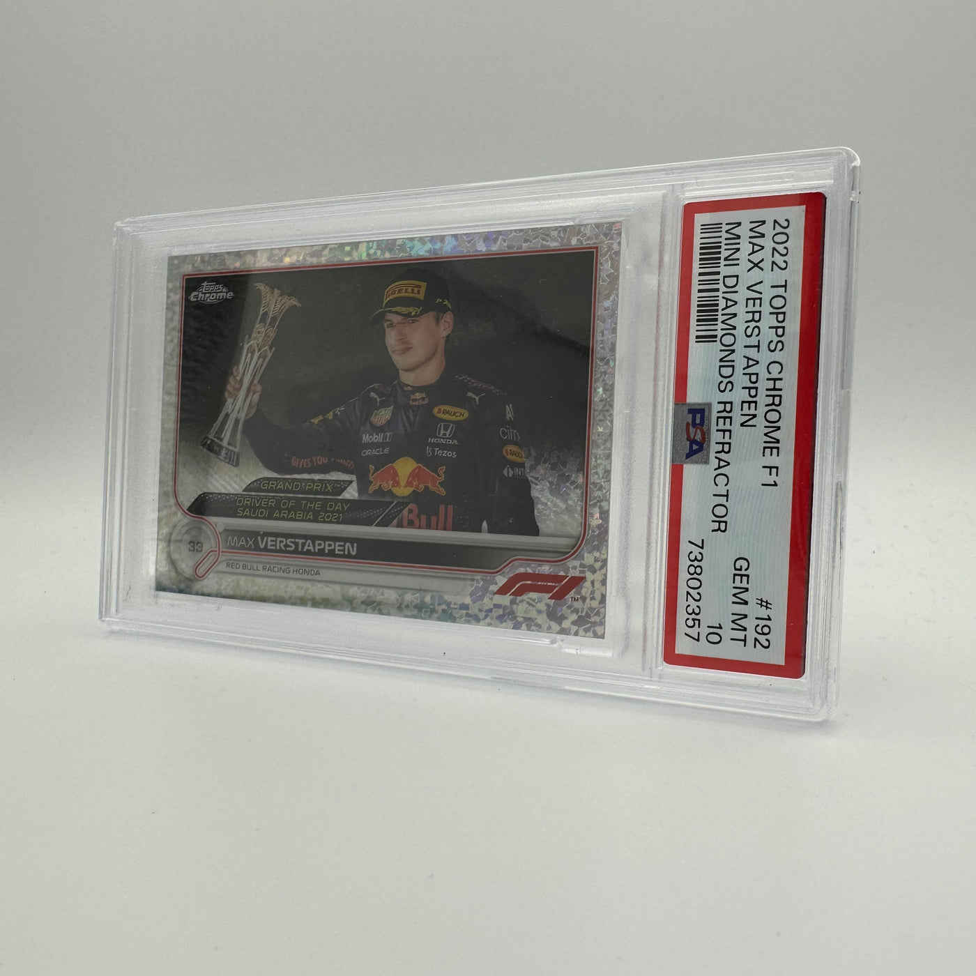 PSA 10 - 39/299 MAX VERSTAPPEN #192 - MINI DIAMONDS REFRACTOR