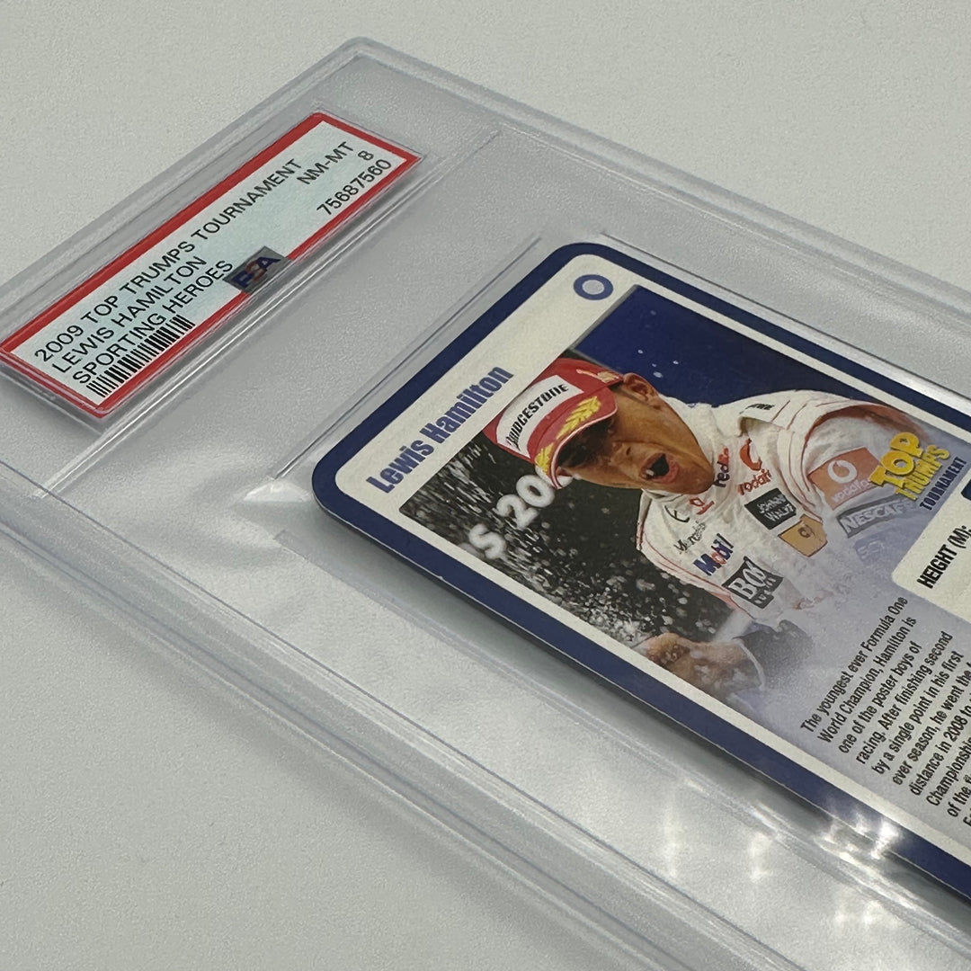 PSA 8 - LEWIS HAMILTON #NM-MT - 2009 TOP TRUMPS TOURNAMENT SPORTING HEROES