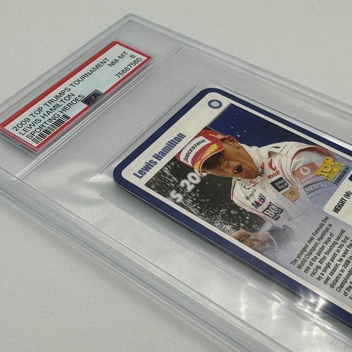 PSA 8 - LEWIS HAMILTON #NM-MT - 2009 TOP TRUMPS TOURNAMENT SPORTING HEROES