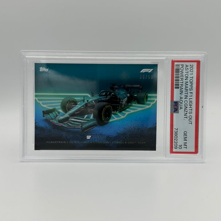 PSA 10 - 36/50 ASTON MARTIN COGNIZANT F1 TEAM - POWERTRAIN - AQUA