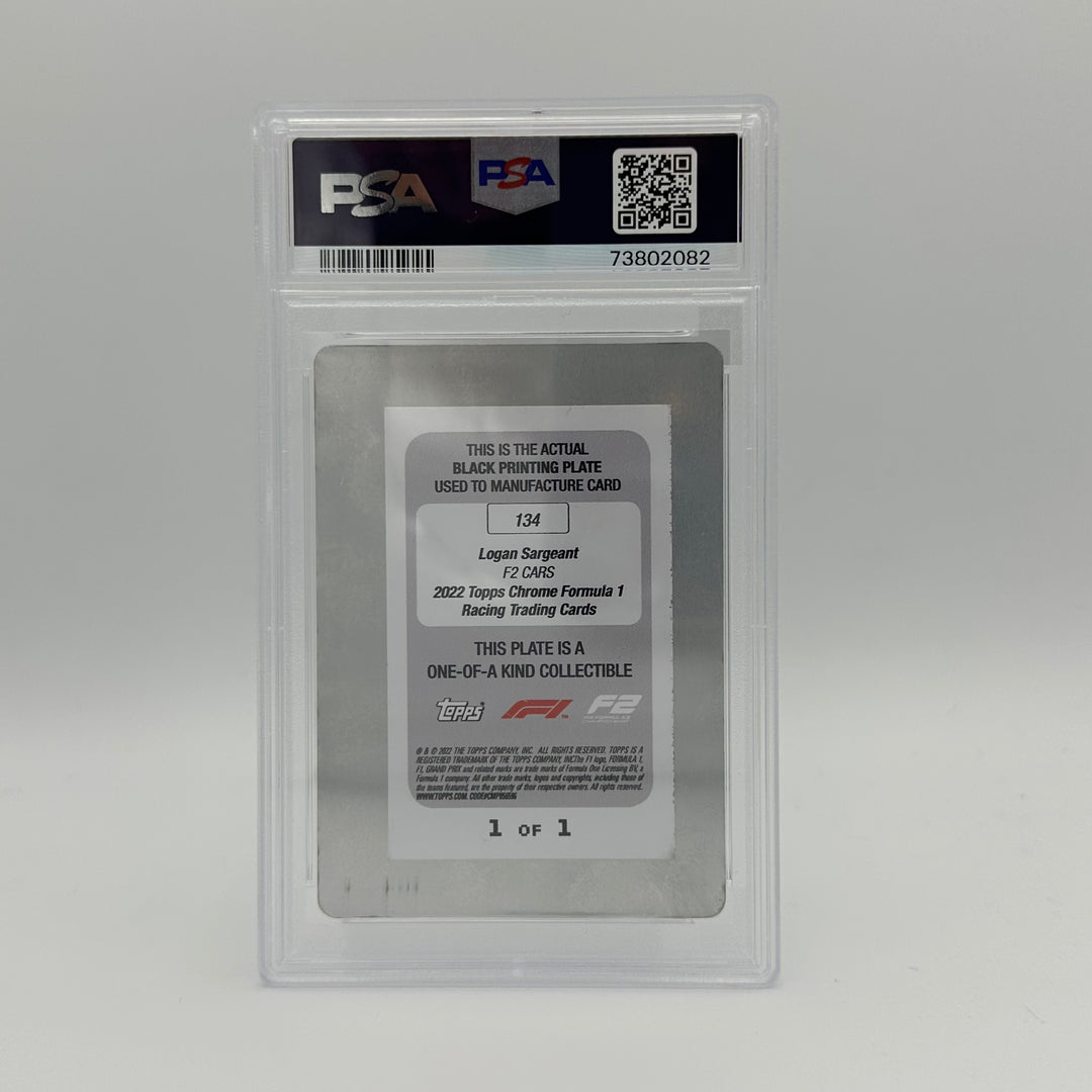 PSA Authentic - 1/1 LOGAN SARGEANT #134 - BLACK PRINTING PLATE