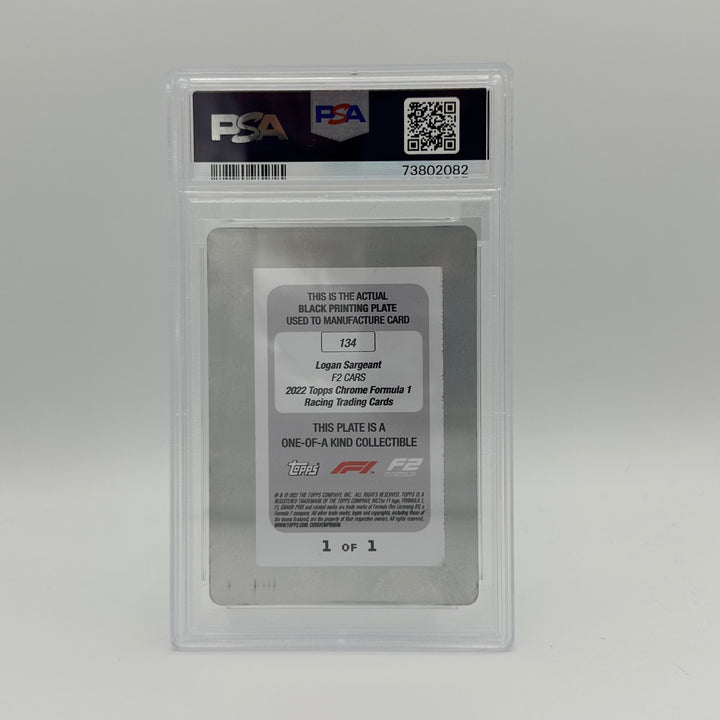 PSA Authentic - 1/1 LOGAN SARGEANT #134 - BLACK PRINTING PLATE