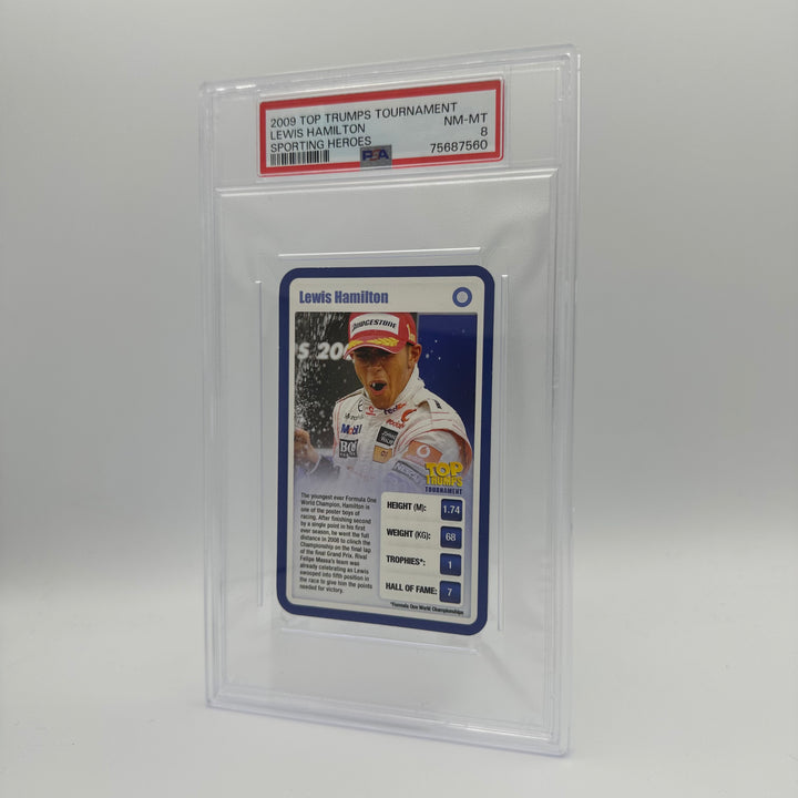 PSA 8 - LEWIS HAMILTON #NM-MT - 2009 TOP TRUMPS TOURNAMENT SPORTING HEROES