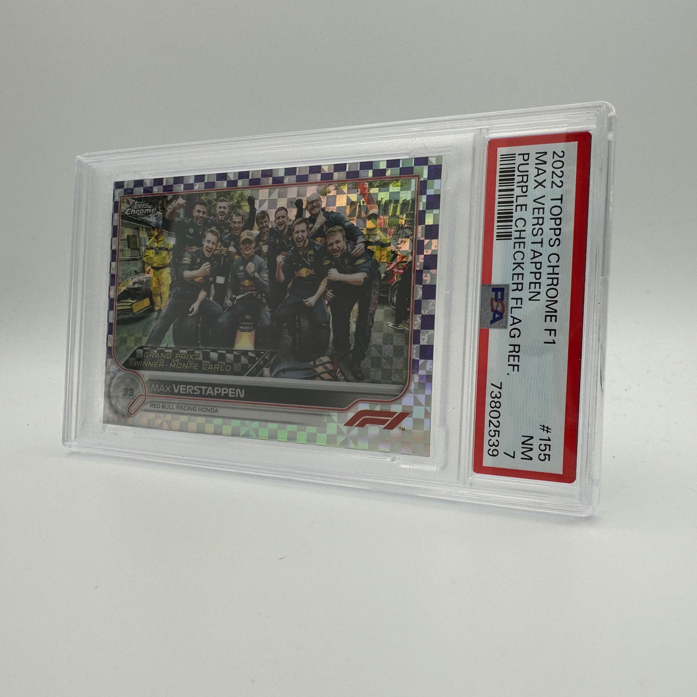 PSA 7 - 53/199 MAX VERSTAPPEN #155 - PURPLE CHECKER FLAG REFRACTOR