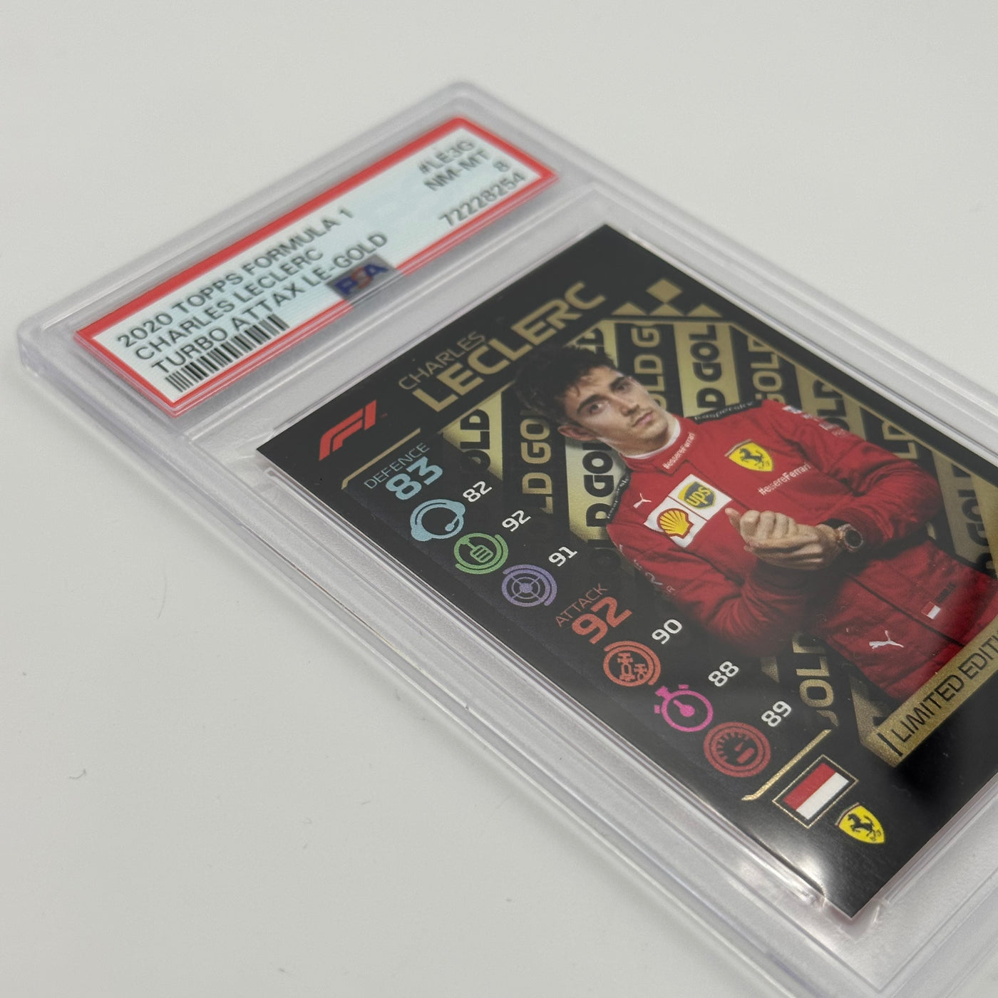 PSA 8 -   CHARLES LECLERC  #LE3G - LIMITED EDITION - GOLD