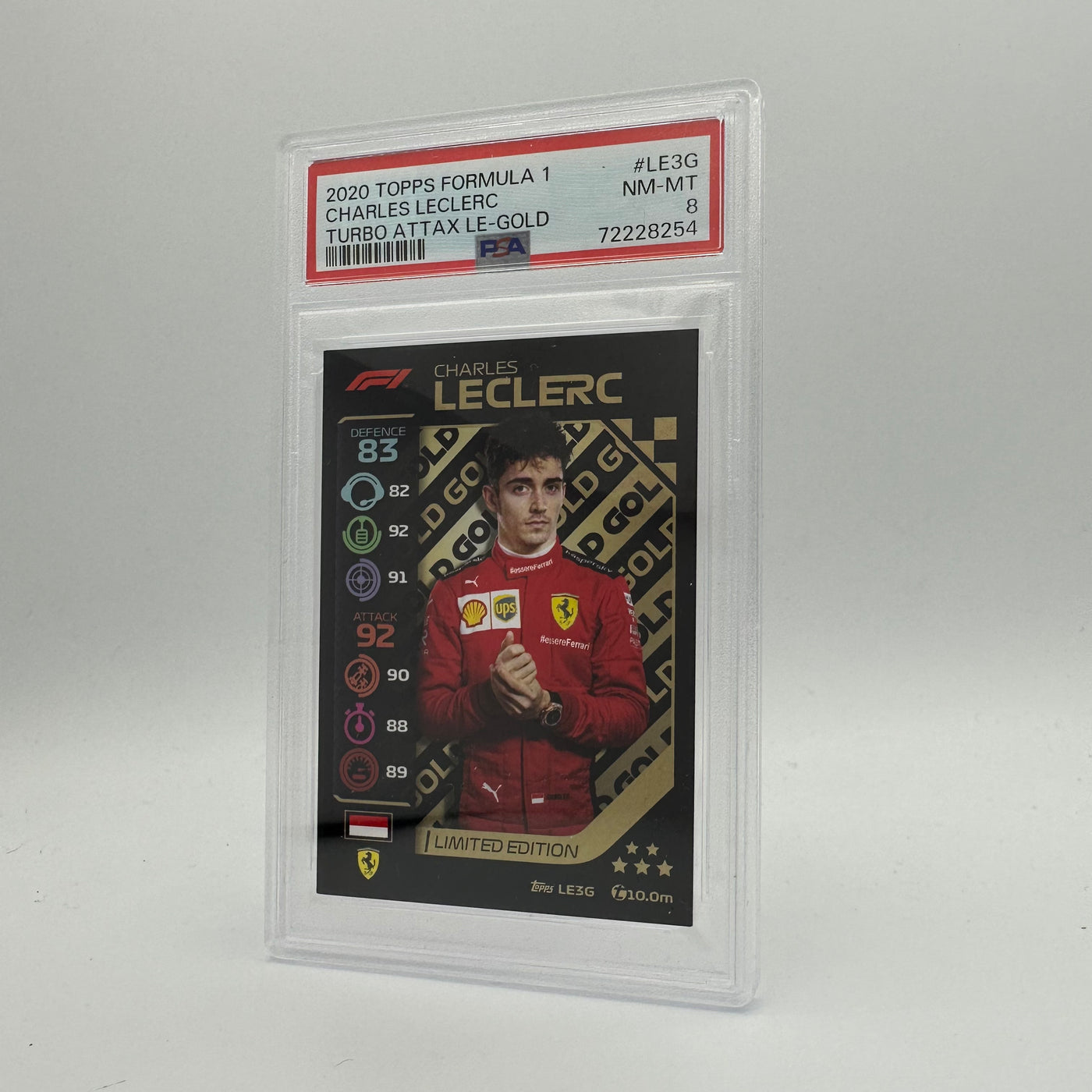 PSA 8 -   CHARLES LECLERC  #LE3G - LIMITED EDITION - GOLD