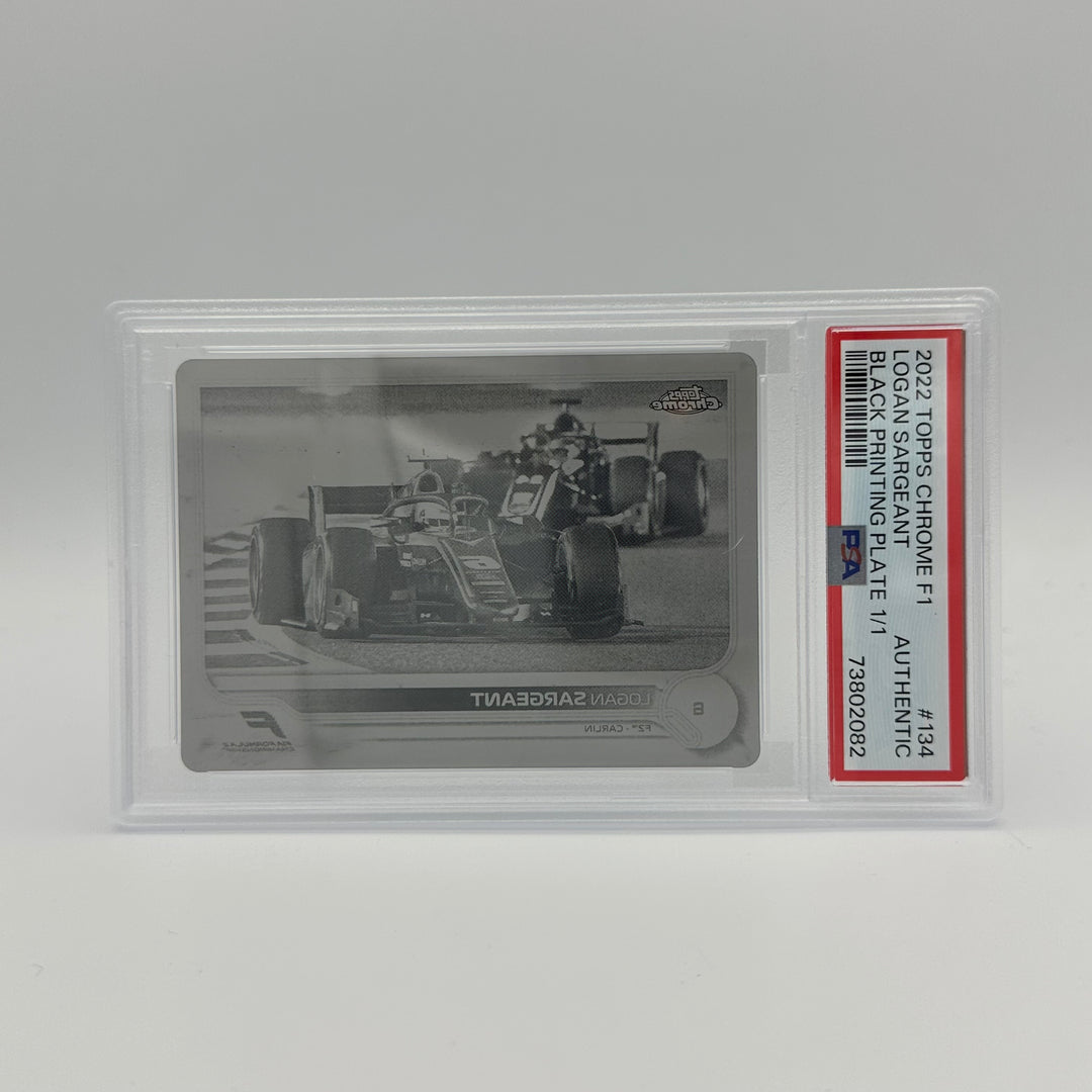 PSA Authentic - 1/1 LOGAN SARGEANT #134 - BLACK PRINTING PLATE
