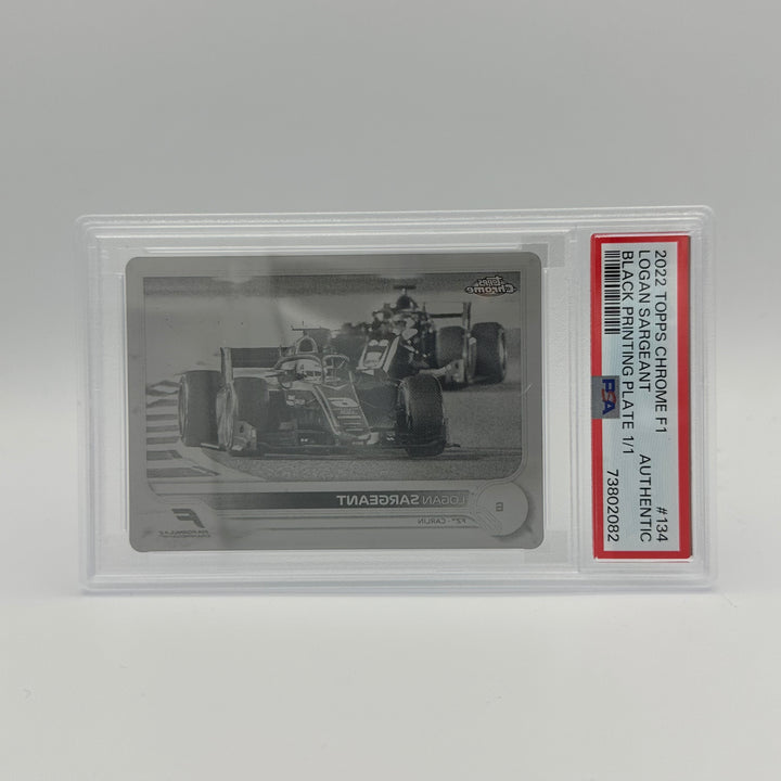 PSA Authentic - 1/1 LOGAN SARGEANT #134 - BLACK PRINTING PLATE