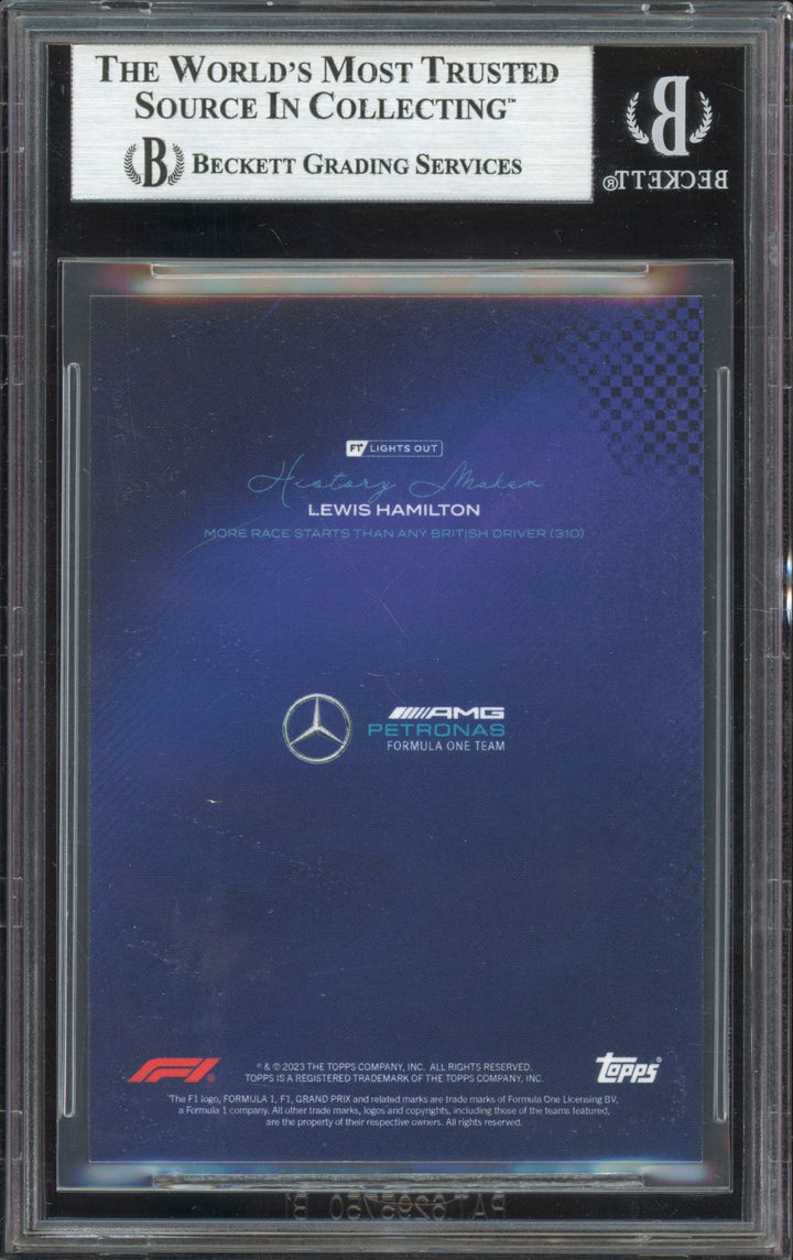 BSG 8 - /15 Lewis Hamilton - History Maker - Purple - 2022 Topps Lights Out F1