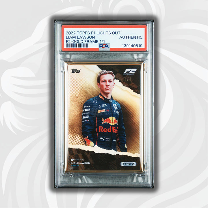 1/1 Gold Frame - Liam Lawson - F2 Driver - 2022 Lights Out