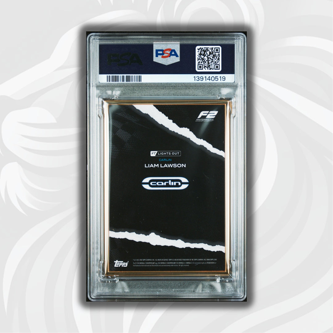 1/1 Gold Frame - Liam Lawson - F2 Driver - 2022 Lights Out