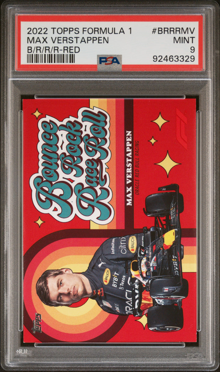 PSA 9 - 2/5 Max Verstappen #BRRRMV - Red - 2022 Topps Formula 1