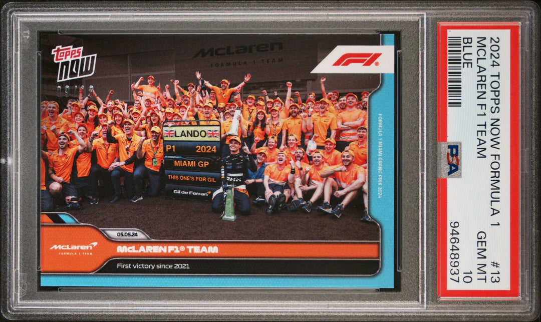 PSA 10 - 09/10 McLaren #13 - Blue - 2024 Topps Now